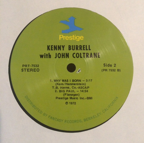 The Kenny Burrell Quintet With John Coltrane : The Kenny Burrell Quintet With John Coltrane (LP, Album, RE, RM)