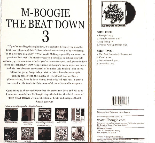 M-Boogie : The Beat Down 3 (12")