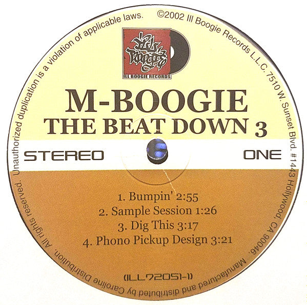 M-Boogie : The Beat Down 3 (12")