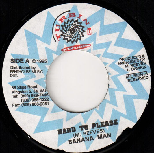 Banana Man : Hard To Please (7", Single)