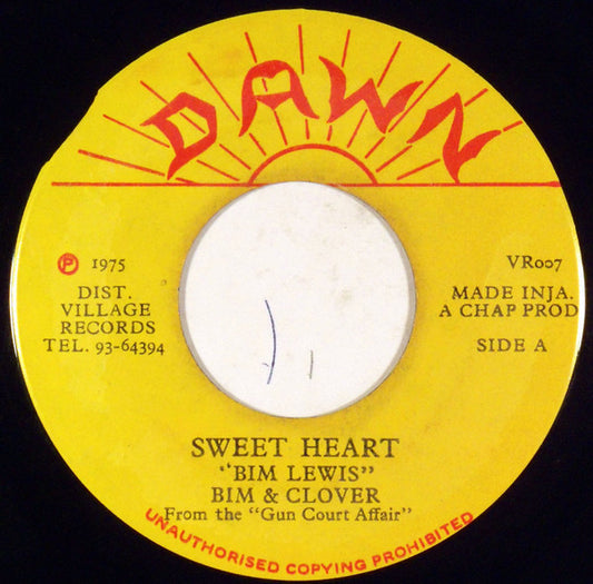 Bim - Bam & Clover : Sweet Heart (7", Single)
