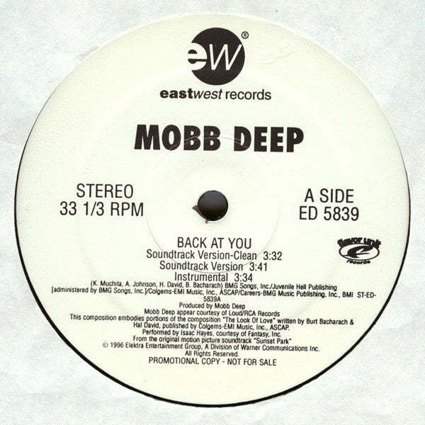 Mobb Deep / Queen Latifah : Back At You / Elements I'm Among (12", Promo)
