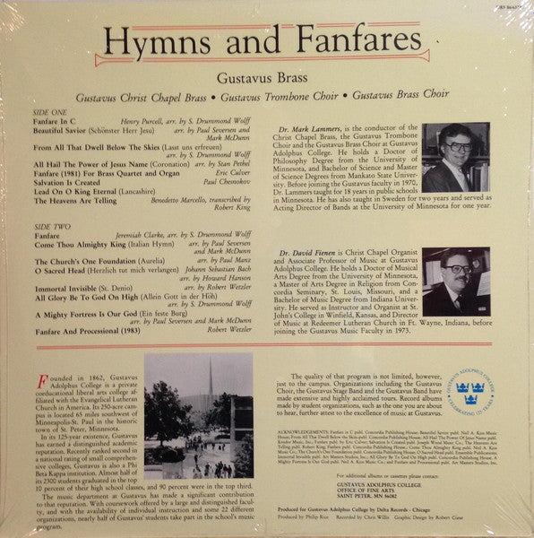 Gustavus Brass - Organ David Fienen - Conductor Mark Lammers : Hymns And Fanfares (LP, Album)