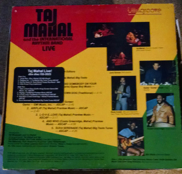 Taj Mahal And The International Rhythm Band : Live & Direct (LP, Ltd, DBX)