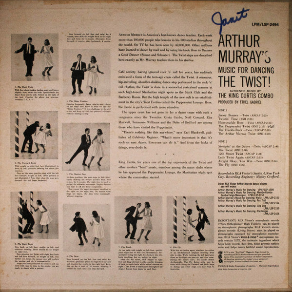 King Curtis Combo : Arthur Murray's Music For Dancing The Twist! (LP, Album, Mono, Ind)