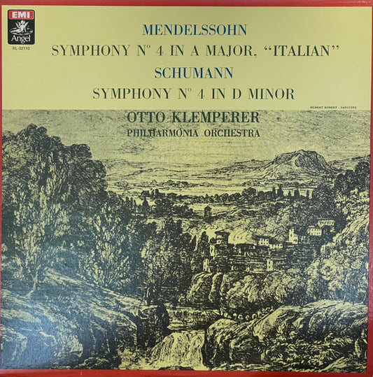 Felix Mendelssohn-Bartholdy, Robert Schumann, Philharmonia Orchestra, Otto Klemperer : Symphony No. 4 In A Major,"Italian" (LP, Album)
