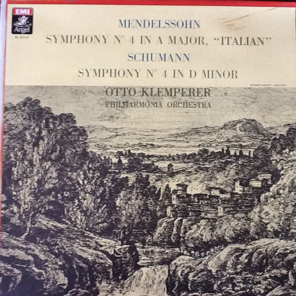 Felix Mendelssohn-Bartholdy, Robert Schumann, Philharmonia Orchestra, Otto Klemperer : Symphony No. 4 In A Major,"Italian" (LP, Album)