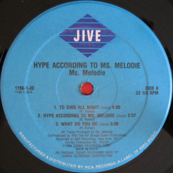 Ms. Melodie : Hype According To Ms. Melodie (12")