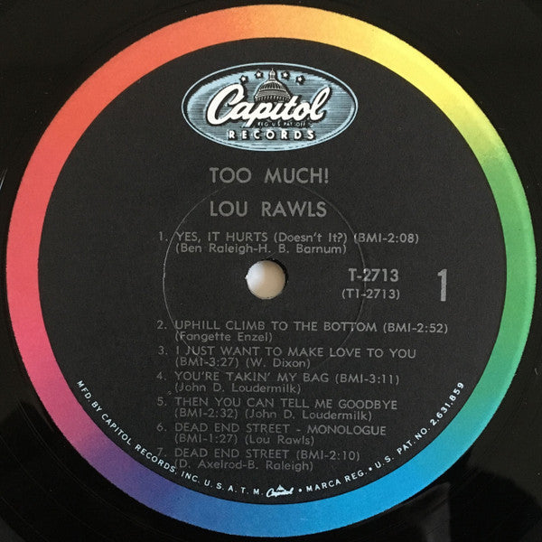 Lou Rawls : Too Much! (LP, Album, Mono, Los)
