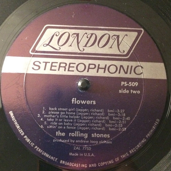 The Rolling Stones : Flowers (LP, Comp, Mon)