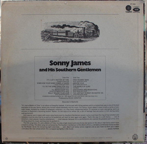 Sonny James : It's Just A Matter Of Time (LP, Album)