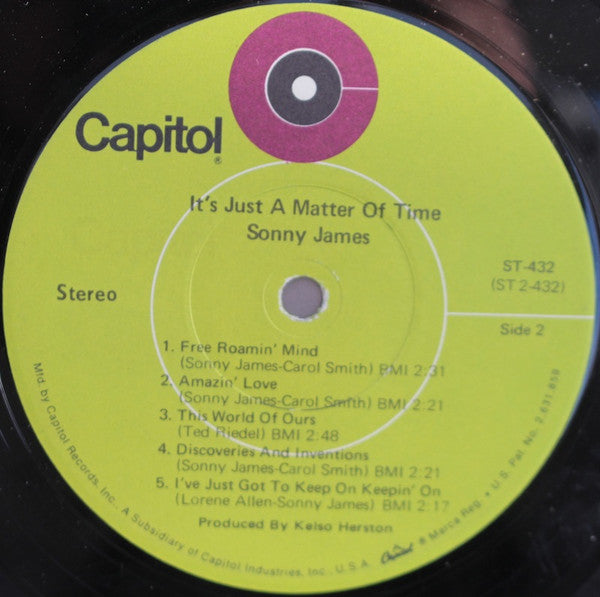Sonny James : It's Just A Matter Of Time (LP, Album)