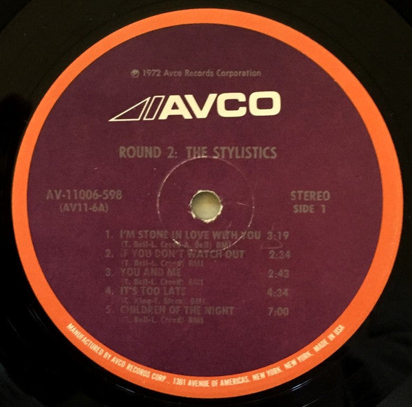 The Stylistics : Round 2 (LP, Album, Pin)