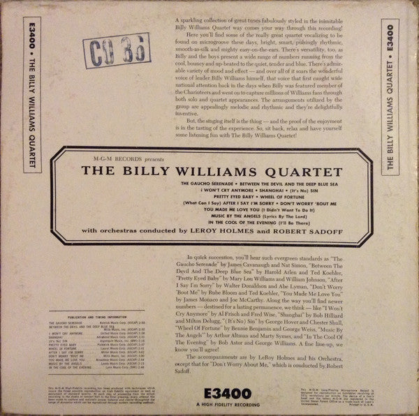 Billy Williams Quartet : The Billy Williams Quartet (LP)