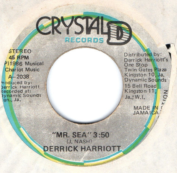 Derrick Harriott, The Chariot Riders : Mr. Sea (7")