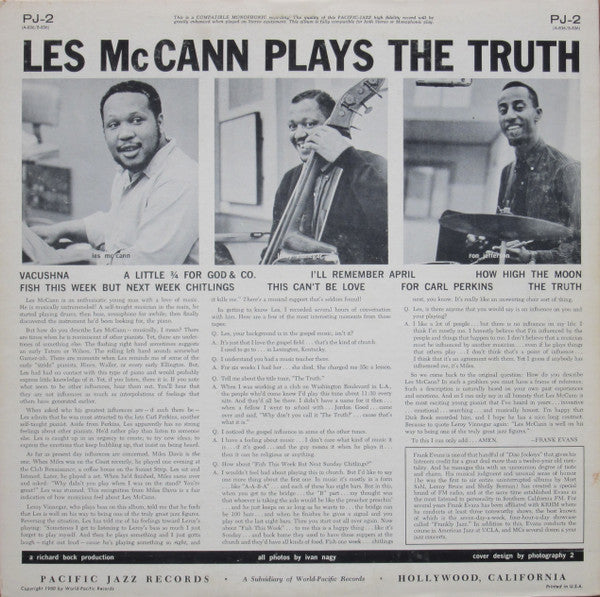 Les McCann Ltd. : The Truth (LP, Album, Mono)