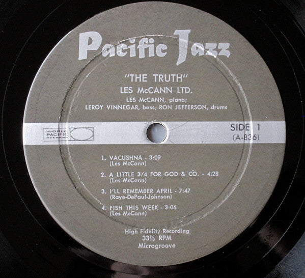 Les McCann Ltd. : The Truth (LP, Album, Mono)