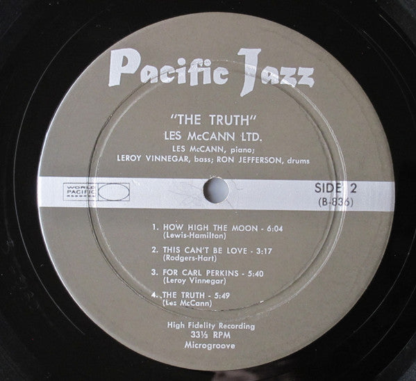 Les McCann Ltd. : The Truth (LP, Album, Mono)