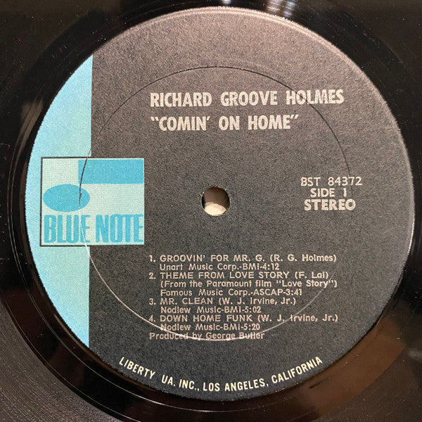 Richard "Groove" Holmes : Comin' On Home (LP, Album)