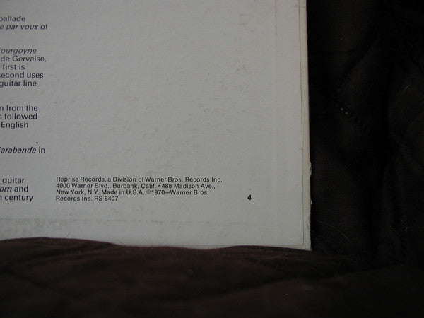 John Renbourn : The Lady And The Unicorn (LP, Album, Ter)