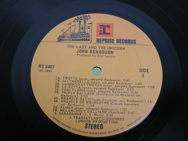 John Renbourn : The Lady And The Unicorn (LP, Album, Ter)